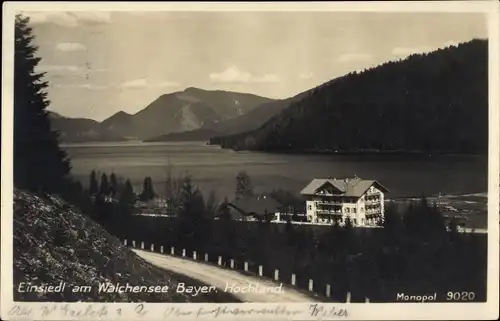 Ak Einsiedl Inzell in Oberbayern, Walchensee, Panorama