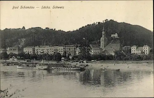 Ak Bad Schandau Sächsische Schweiz, Dampfer
