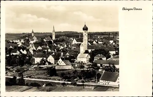 Ak Ehingen an der Donau, Panorama, Kirche