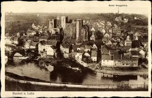 Ak Runkel an der Lahn, Hotel Berggarten, Panorama