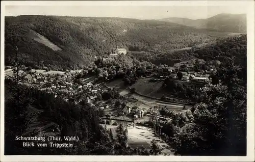 Ak Schwarzburg in Thüringen, Blick vom Trippstein