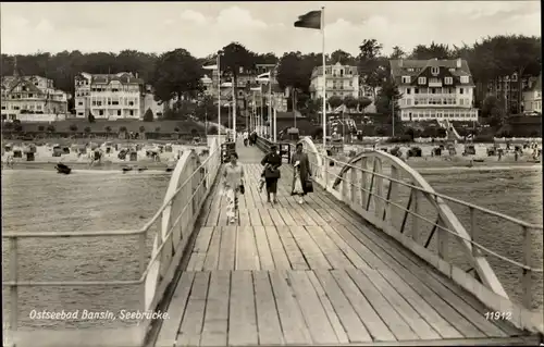 Ak Ostseebad Bansin Heringsdorf auf Usedom, Seebrücke