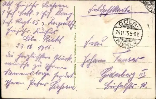 Ak Köln am Rhein, Rheinpanorama, Gedicht Heinrich Heine