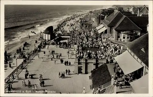 Ak Westerland auf Sylt, Kurpromenade