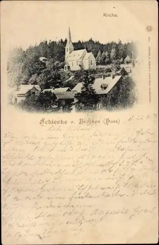 Ak Schierke Wernigerode im Harz, Kirche