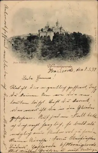 Ak Wernigerode im Harz, Schloss