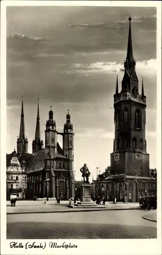 Ak Halle an der Saale, Marktplatz