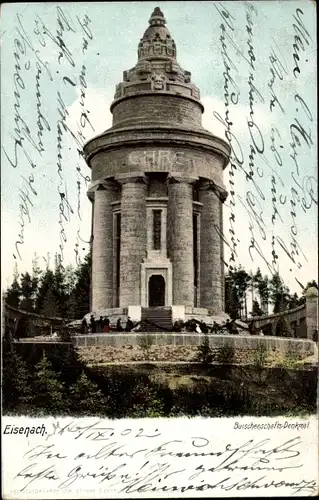 Ak Lutherstadt Eisenach in Thüringen, Burschenschaftsdenkmal