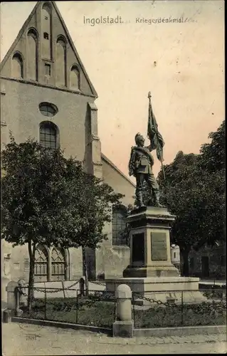 Ak Ingolstadt an der Donau Oberbayern, Kriegerdenkmal