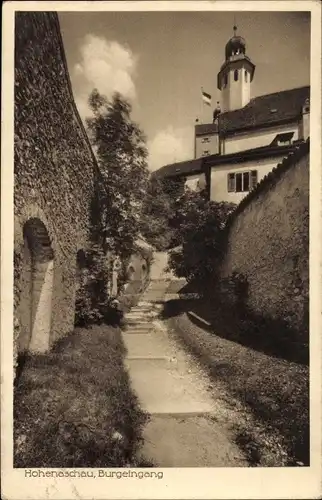 Ak Hohenaschau Aschau im Chiemgau Oberbayern, Burgeingang