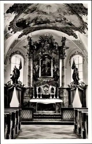 Ak Grafing bei München Oberbayern, Dreifaltigkeitskirche, Altar