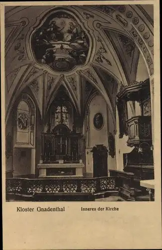 Ak Hünfelden im Taunus, Kloster Gnadenthal, Inneres, Kirche