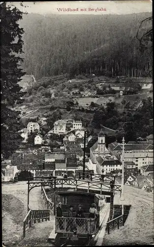 Ak Bad Wildbad im Schwarzwald, Bergbahn, Panorama