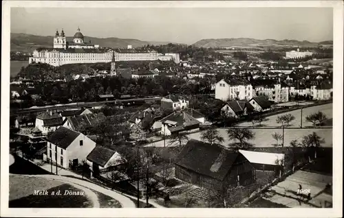 Ak Melk Donau Niederösterreich, Gesamtansicht