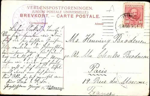 Ak København Kopenhagen Dänemark, Parti fra Langelinie, Hafen, Segelschiff