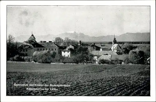 Ak Katzelsdorf an der Leitha Niederösterreich, Gymnasium, Kloster der Redemptoristen