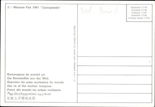 Ak Kernwaffen der Welt, Fotograf Marinus Fuit 1981, Lagertanks