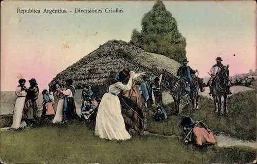 Ak Argentinien, kreolischer Spaß