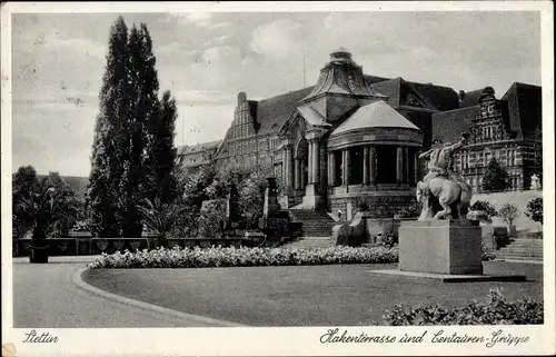 Ak Szczecin Stettin Pommern, Hakenterrasse, Centauren-Gruppe