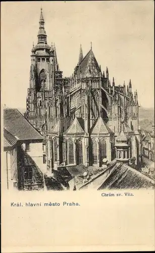 Ak Praha Prag Tschechien, Veitsdom
