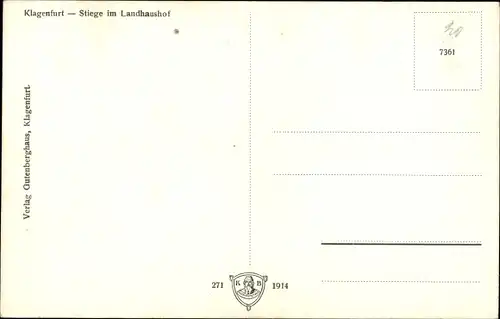 Ak Klagenfurt am Wörthersee Kärnten, Stiege im Landhaushof