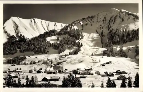 Ak Riezlern Mittelberg Vorarlberg, Gesamtansicht, Fellhorn, Gohrenspitze