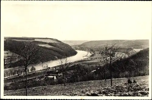 Ak Hastière Wallonia Namur, Blick Richtung Frankreich