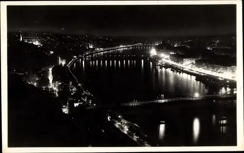 Ak Budapest Ungarn, Donau, Gesamtansicht