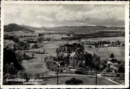 Ak Sloup v Čechách Bürgstein Region Reichenberg, Panorama