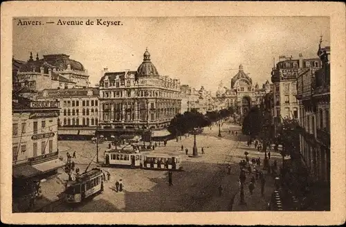 Ak Antwerpen Antwerpen Flandern, Avenue de Keyser