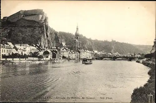 Ak Dinant Wallonien Namur, Meuse du Bateau de Namur