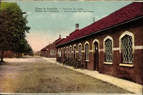 Ak Bourg Léopold Léopoldsburg Flandern Limburg, Beverloo Camp, Innenbereich