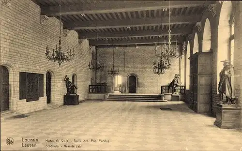 Ak Louvain Louvain Flämisch-Brabant, Rathaus, Salle des Pas Perdus