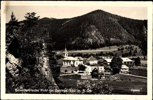 Ak Rohr im Gebirge im Burgenland, Teilansicht