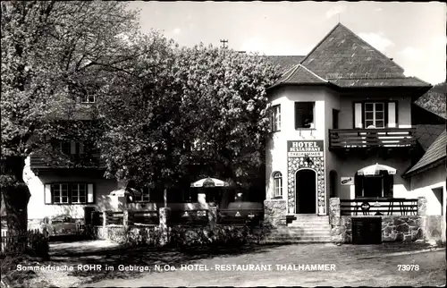 Ak Rohr im Gebirge im Burgenland, Hotel Restaurant Thalhammer