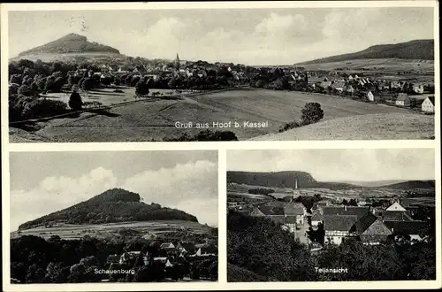 Ak Hoof Schauenburg Hessen, Panorama, Schauenburg, Teilansicht