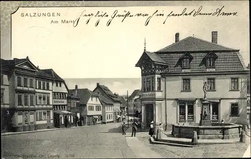 Ak Bad Salzungen in Thüringen, Apotheke an der Kreuzung