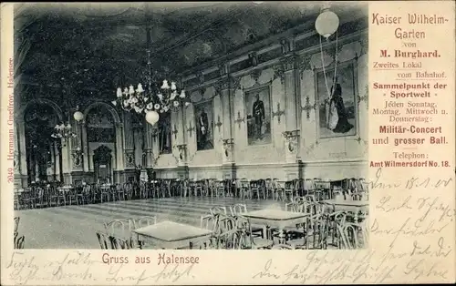 Ak Berlin Wilmersdorf Halensee, Kaiser Wilhelm Garten, Ballsaal