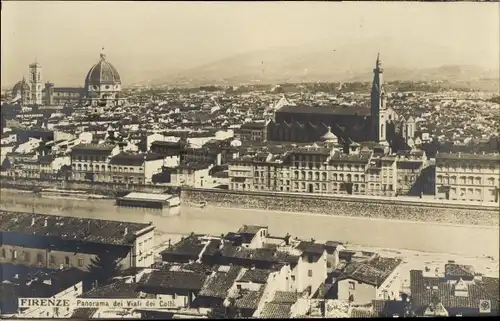 Ak Firenze Florenz Toscana, Panorama dei Viali dei Colli