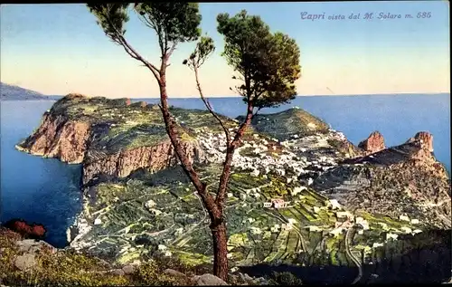 Ak Capri Neapel Campania, Vista dal M. Solaro
