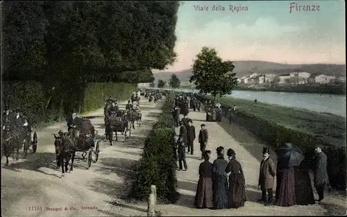 Ak Firenze Florenz Toscana, Viale della Regina