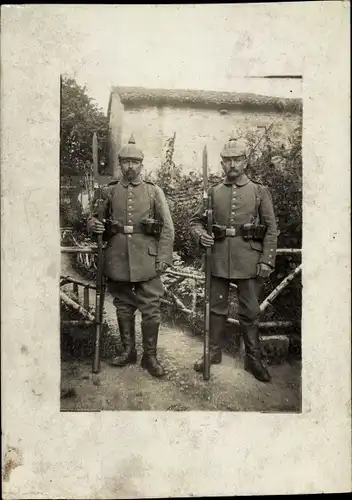 Foto Ak Deutsche Soldaten in Uniformen, Infanterie Regiment 116, Bajonett