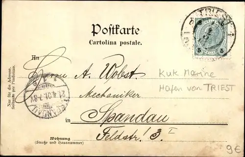 Ak Triest Trieste Friuli Venezia Giulia, Riva Pescatori, Hafenpartie