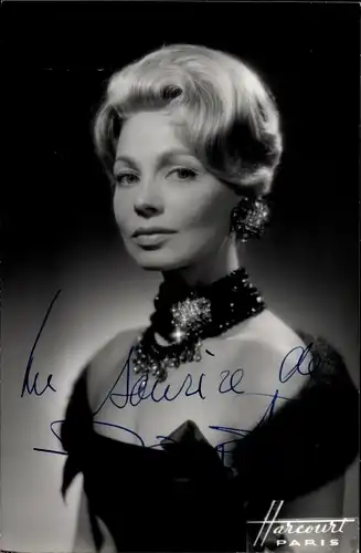 Foto Ak Schauspielerin Dany Robin, Portrait, Autogramm