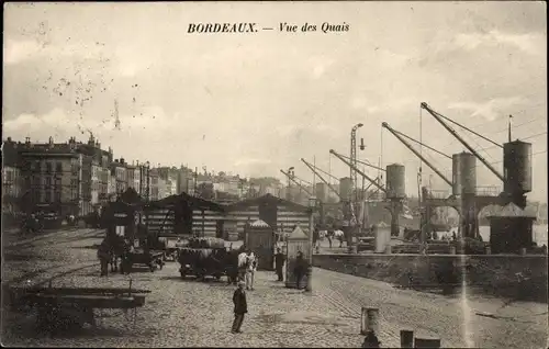 Ak Bordeaux-Gironde, Blick auf die Kais