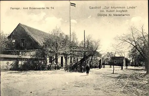 Ak Stolpe Hohen Neuendorf Oberhavel, Gasthof zur krummen Linde