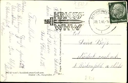 Ak Schwebheim in Unterfranken, Straßenpartie, Ehrenmal