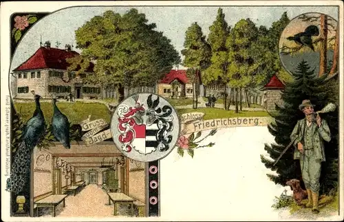 Wappen Ak Abtswind Unterfranken, Jagdschloss Friedrichsberg