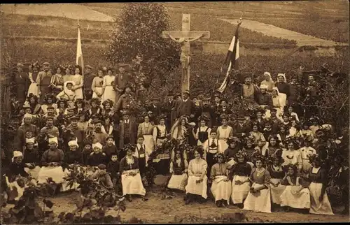 Ak Deidesheim im Kreis Bad Dürkheim, Schluss der Weinlese 1911, Weingut Kommerzienrat Fritz Eckel