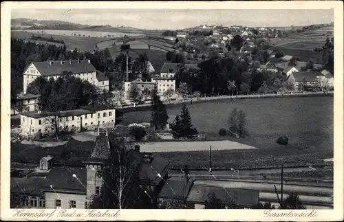 Ak Jerzmanice Zdrój Bad Hermsdorf an der Katzbach Niederschlesien, Gesamtansicht, Bahnhof